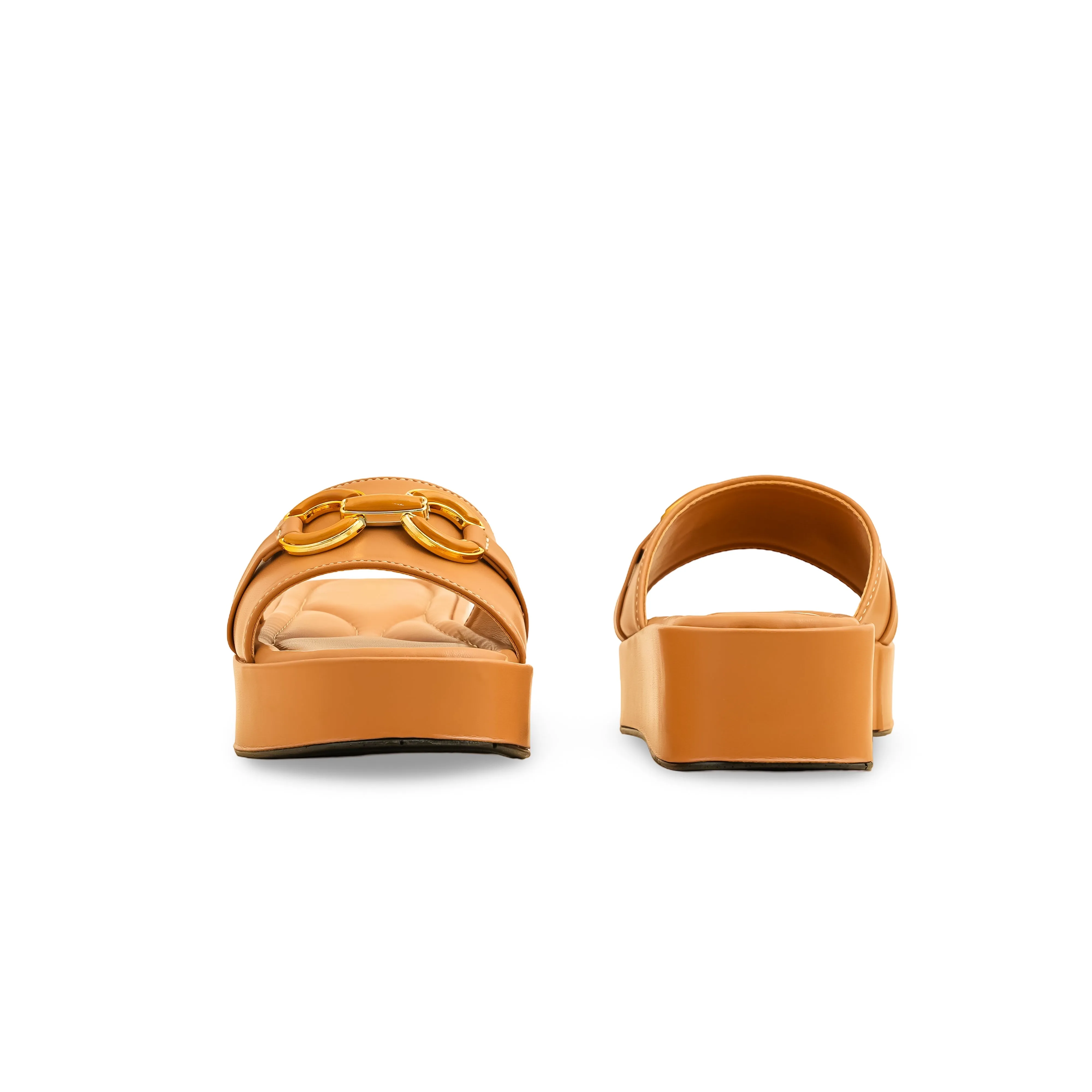 Beige Formal Slipper PU0536 Slides Flip Flops