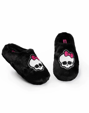 Feminine Slippers Monster High Womens Black Mule Slippers