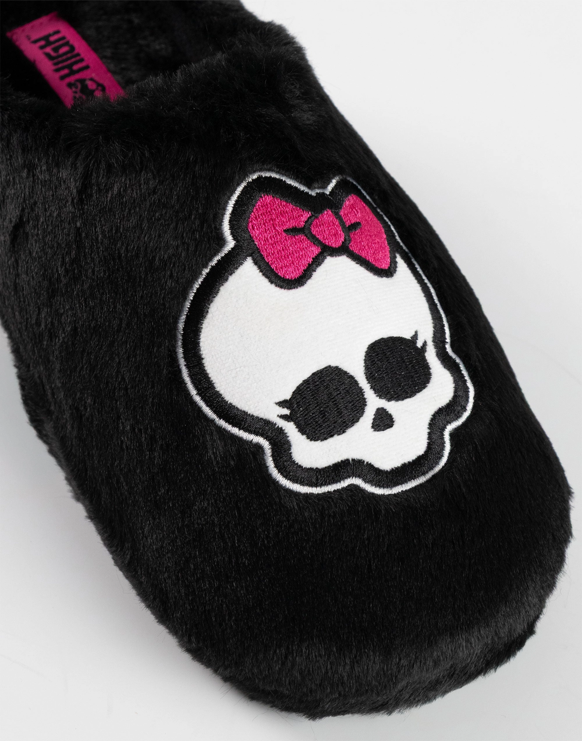 Monster High Womens Black Mule Slippers Hello Kitty Slides