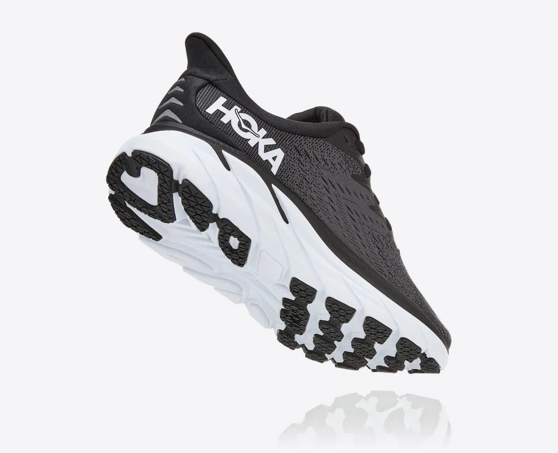 Hoka Womens Clifton 9- Black/White (1127896-BWHT) Customize Shoes