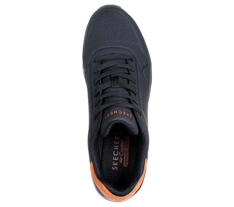 UNO - SUITED ON AIR - BLACK BLACK Lace Up Road Shoes
