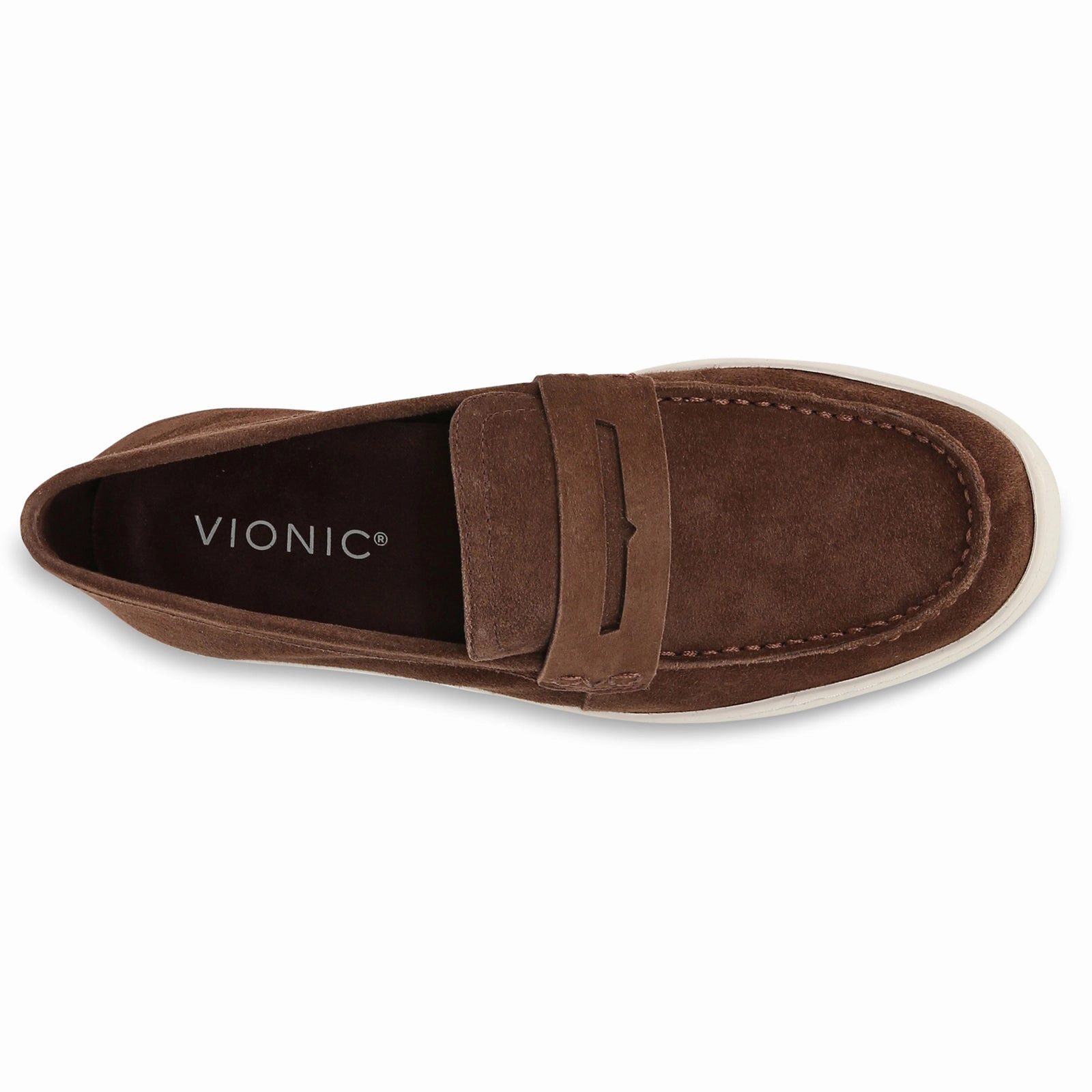 Vionic Uptown Suede Men's Loafers Coffee Shoes Orthofeet Loafers