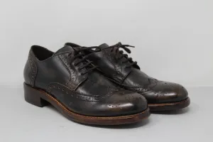 Platform Lace Up Wingtips Square Toe Oxfords Shoe W6051