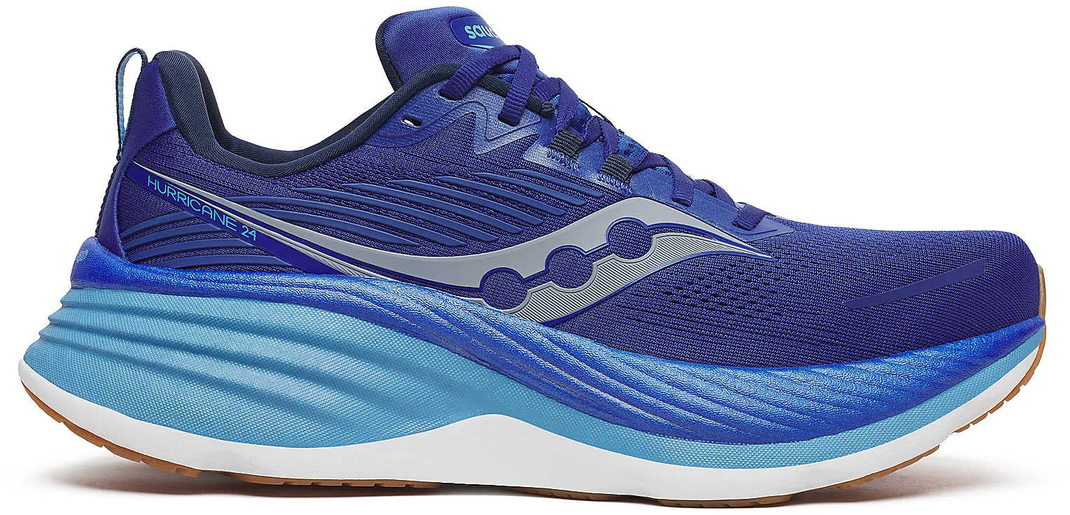 I Run Shoes Saucony Hurricane 24 Mens Running Shoes - Blue