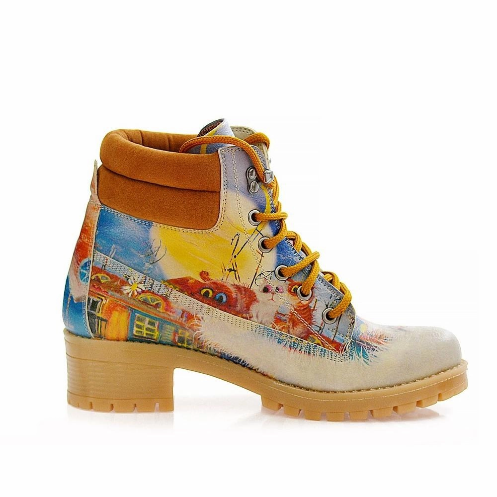 Kalkal Boots Grumpy Cats Short Boots WKAT115