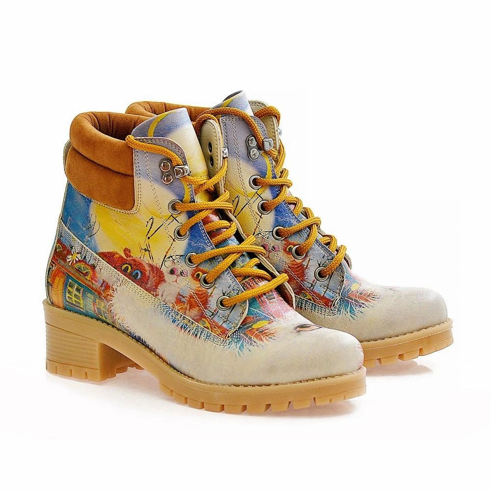 Grumpy Cats Short Boots WKAT115 Gothic Boots