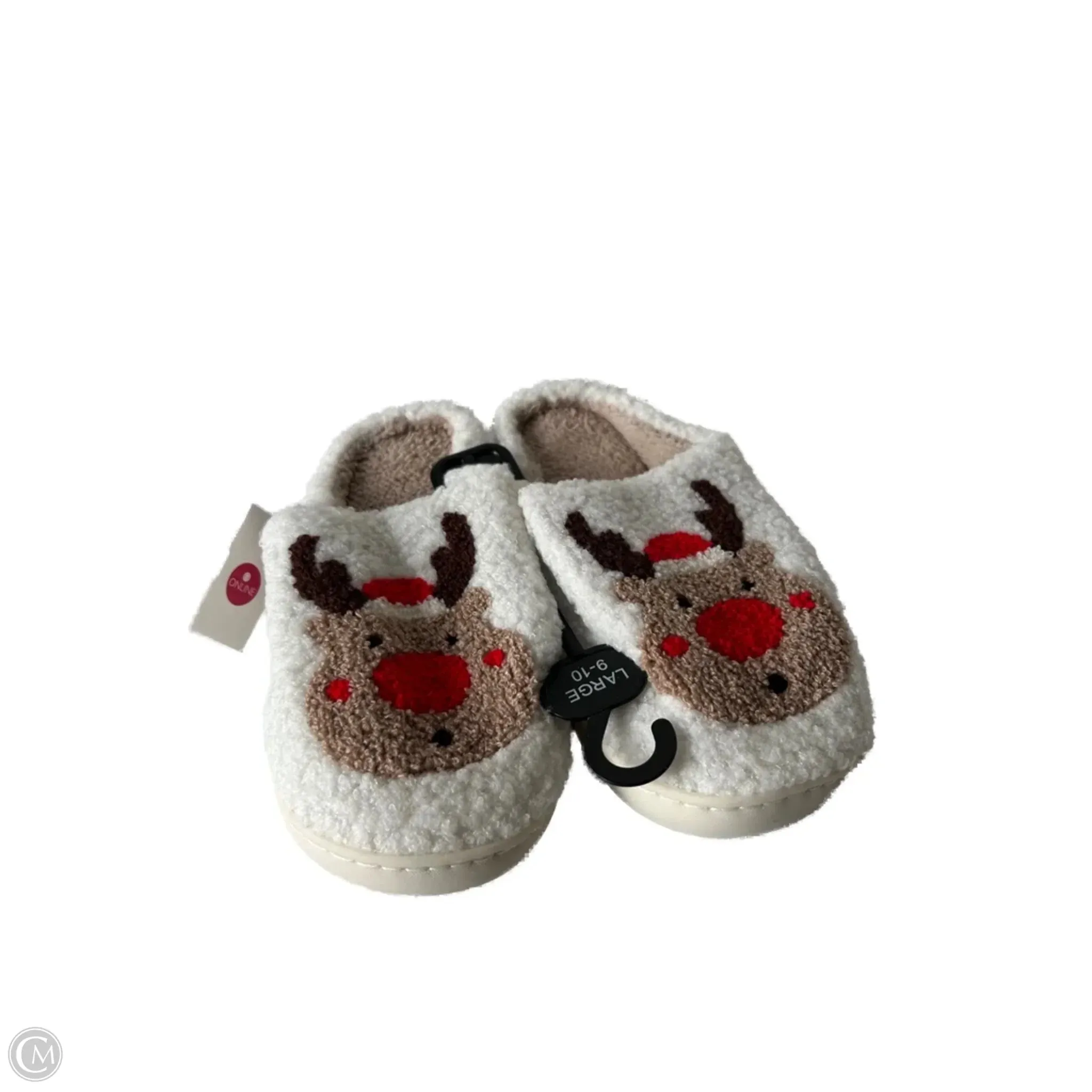Slippers By Clothes Mentor In Brown & Red Grounded Slippers