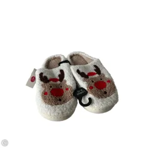 Suede Smoking Slippers Slippers By Clothes Mentor In Brown & Red