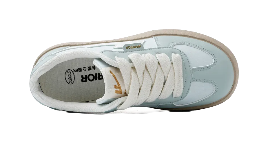 Best Shoes For Smart Casual Warrior Non slip Lightweight Low top Skateboard Shoes Women's Blue Beige