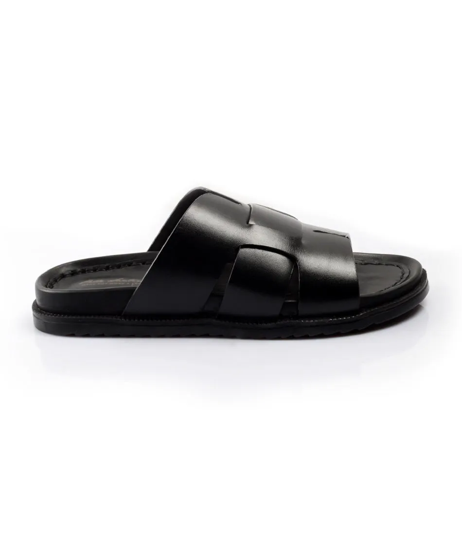 Havaiana Slides Verona Leather Slippers - Black