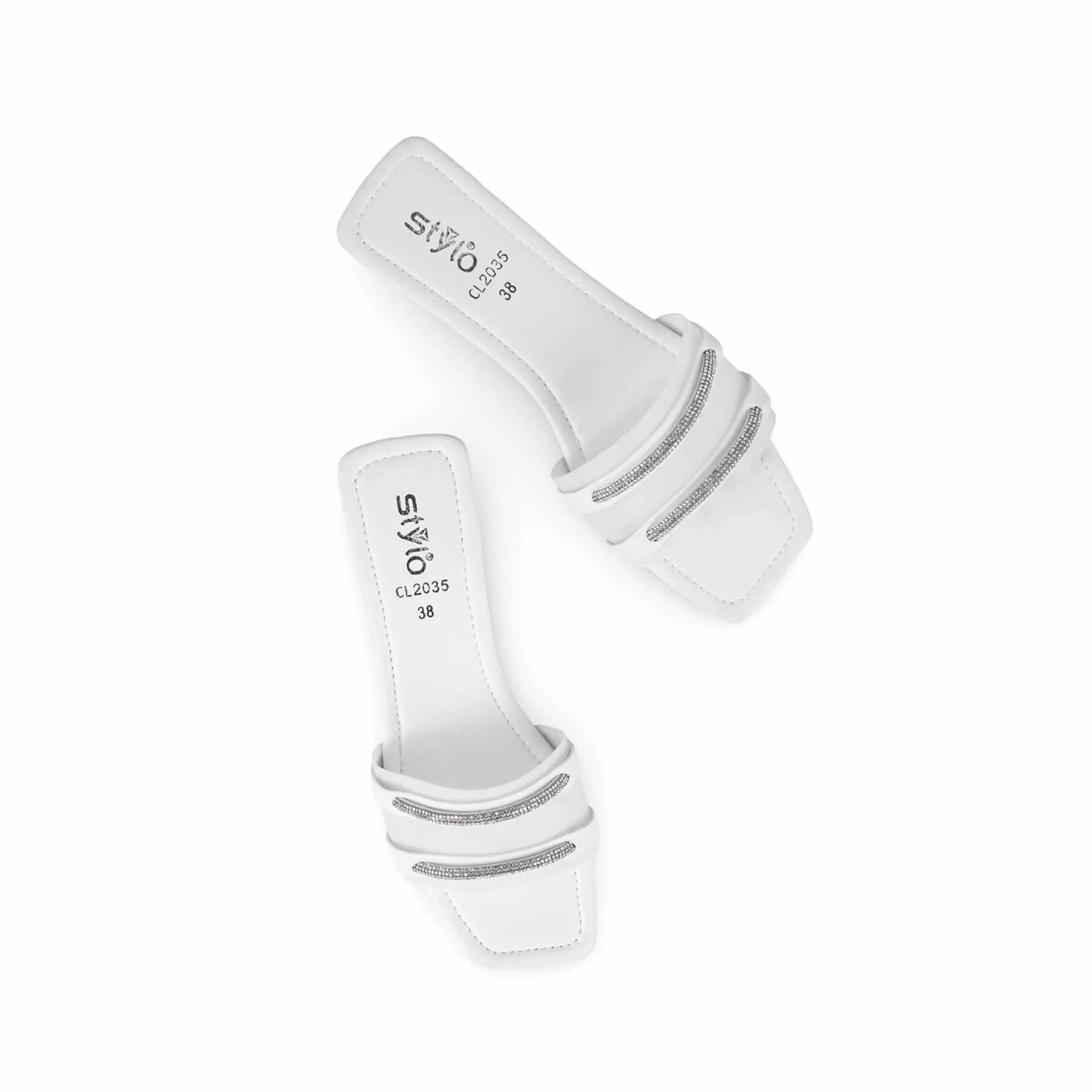 White Casual Slipper CL2035