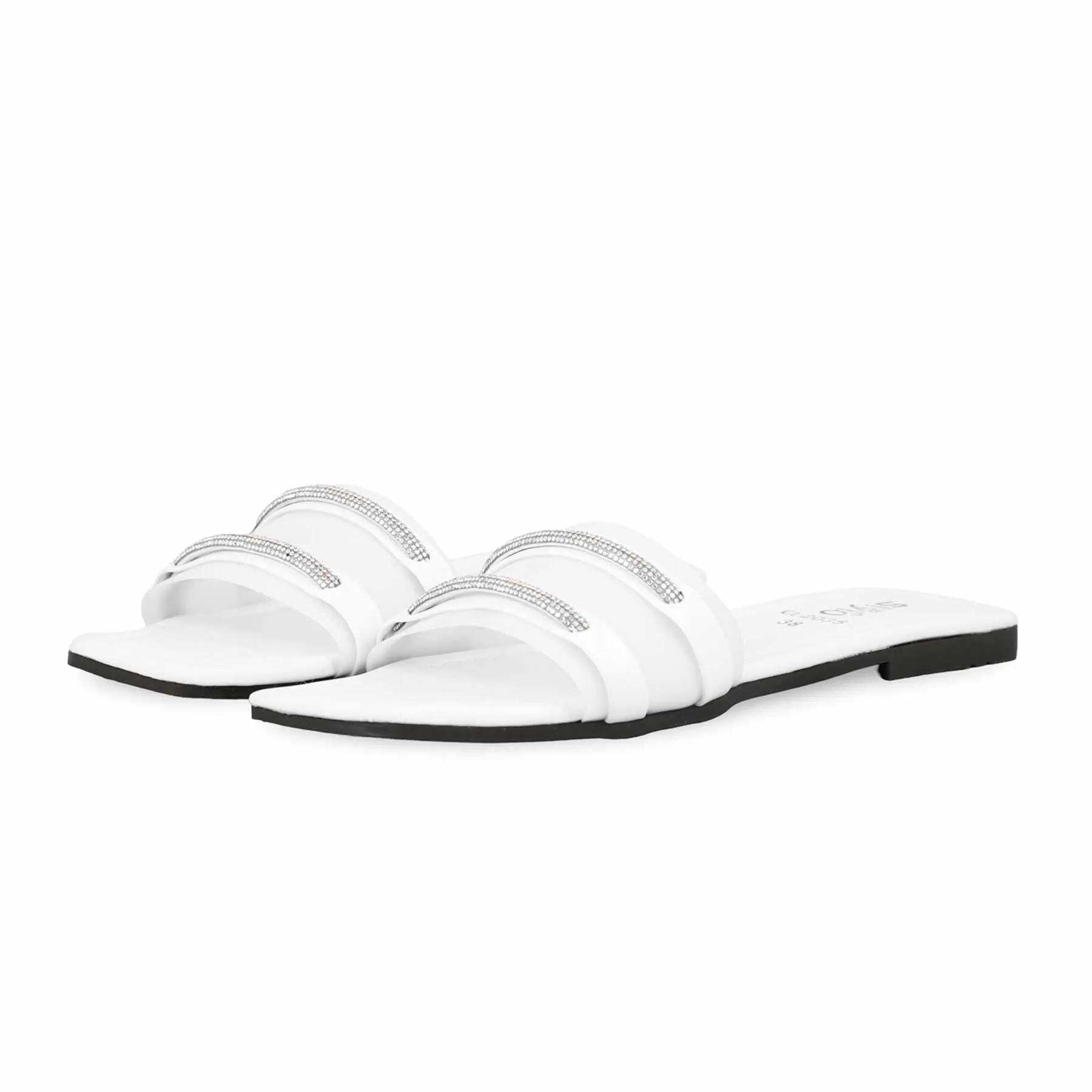 White Casual Slipper CL2035 Home Slippers For Winter