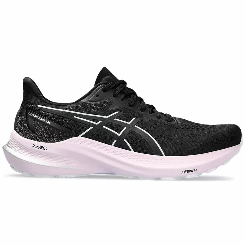Women's Asics GT-2000 12, Black/White, 6 B Medium Asics Shoes Cecilie Bahnsen