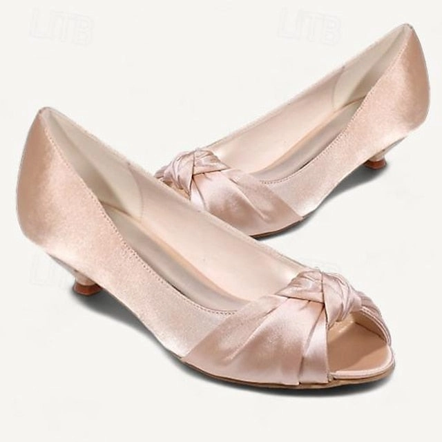 Women's Heels Blush Kitten Peep-Toe Pink - Elegant Satin New Balance 9060 Driftwood Stone Pink Sea Salt