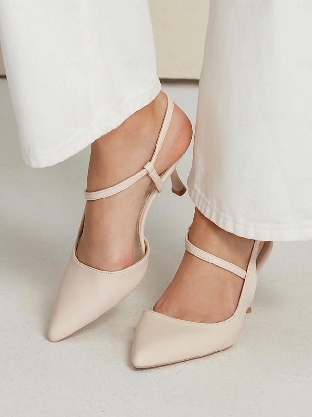 New Balance 574 Boys Women's Pumps Slingback Elegant Heel Nude  Kitten