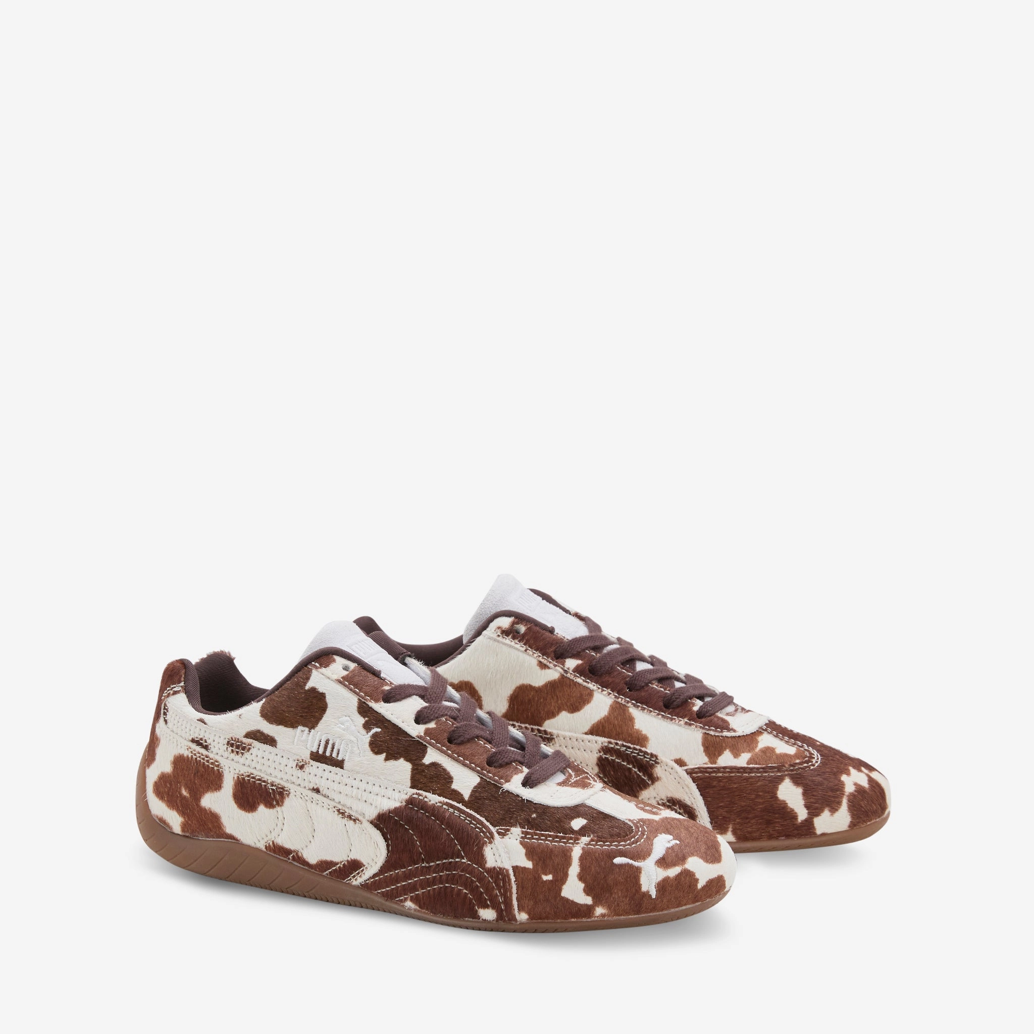 Women's Speedcat Cow Chocolate Brown | Gum Puma Running Shoes No Laces