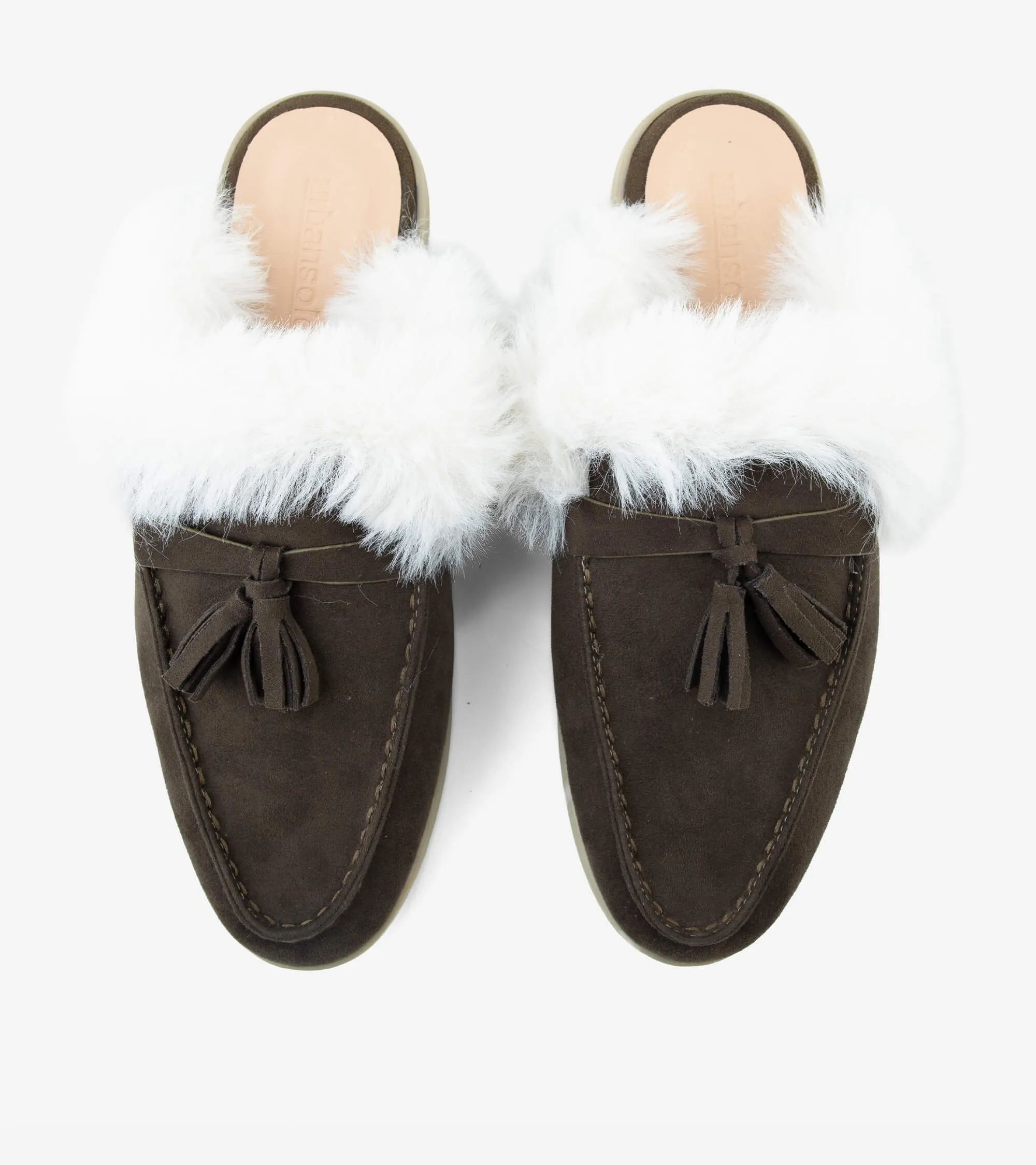 Women's Mules US-EL-5354 Split Toe Oxford