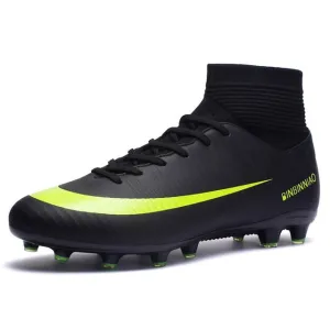 Laser Cleats Soccer ZHENZU Outdoor Men Boys Soccer Shoes Football Boots High Ankle Kids Cleats